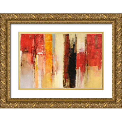 Serie Vertigo Gold Ornate Wood Framed Art Print with Double Matting by Benedicto, Ines
