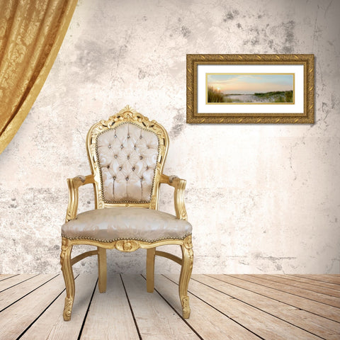 Island Sand Dunes Sunrise No. 1 Gold Ornate Wood Framed Art Print with Double Matting by Blaustein, Alan