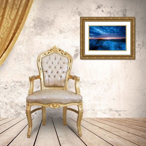 Sunset Gold Ornate Wood Framed Art Print with Double Matting by Burdick, Chuck
