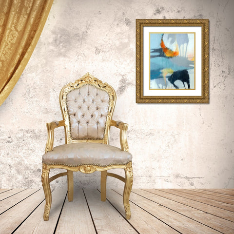 Shadows Gold Ornate Wood Framed Art Print with Double Matting by Brix, Sidsel