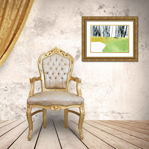Barcode Wood Gold Ornate Wood Framed Art Print with Double Matting by Bailey, Paul