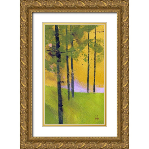 Simple Spruce Gold Ornate Wood Framed Art Print with Double Matting by Bailey, Paul