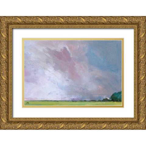 Sky Six Temperance Gold Ornate Wood Framed Art Print with Double Matting by Bailey, Paul
