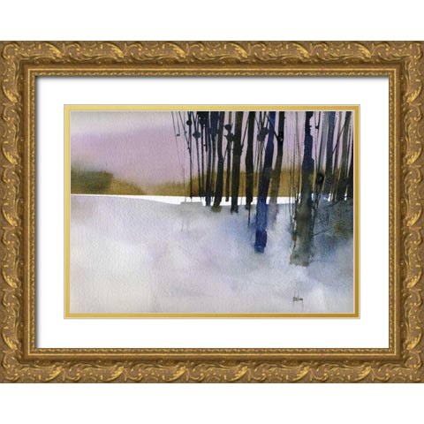 Standing By Gold Ornate Wood Framed Art Print with Double Matting by Bailey, Paul