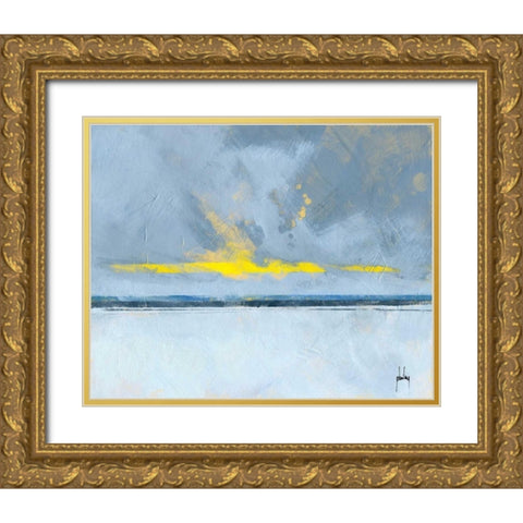 Winter Solace Gold Ornate Wood Framed Art Print with Double Matting by Bailey, Paul