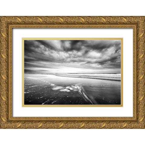 Ebb Tide Gold Ornate Wood Framed Art Print with Double Matting by Burdick, Chuck