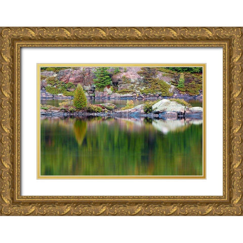 Reflections Gold Ornate Wood Framed Art Print with Double Matting by Burdick, Chuck