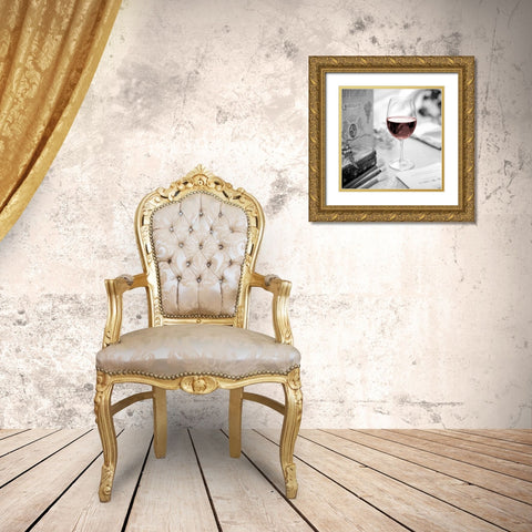 Vin Rouge Gold Ornate Wood Framed Art Print with Double Matting by Blaustein, Alan