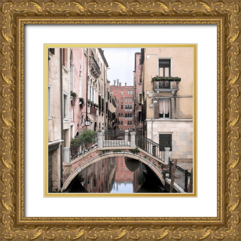 Piccolo Ponte Gold Ornate Wood Framed Art Print with Double Matting by Blaustein, Alan