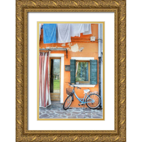 Island Bicicletta-2 Gold Ornate Wood Framed Art Print with Double Matting by Blaustein, Alan