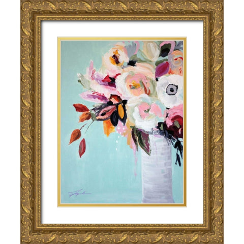 Fall Into Summer Gold Ornate Wood Framed Art Print with Double Matting by Brewer, Jacqueline