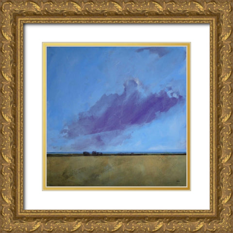 Distant River Gold Ornate Wood Framed Art Print with Double Matting by Bailey, Paul