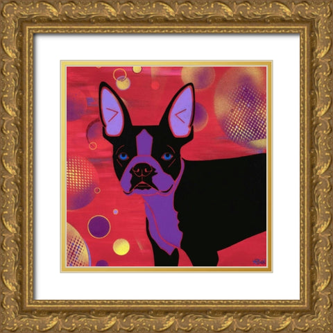 Bubbly Boston Gold Ornate Wood Framed Art Print with Double Matting by Bond, Angela