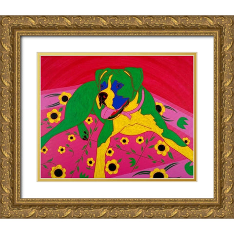 Courageous Clown Gold Ornate Wood Framed Art Print with Double Matting by Bond, Angela