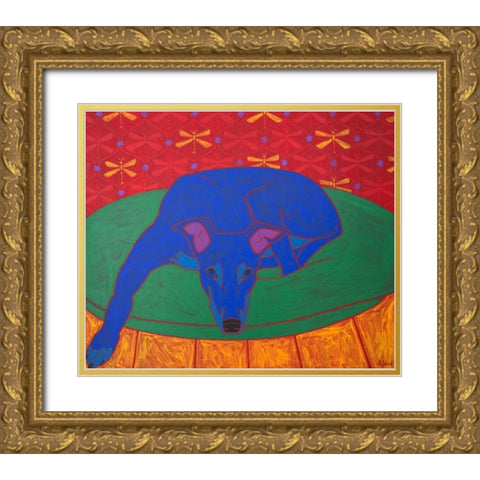 Runner in Repose Gold Ornate Wood Framed Art Print with Double Matting by Bond, Angela