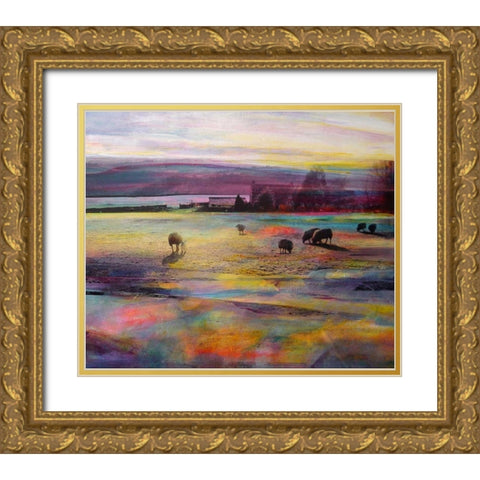 Balmy Summers Evening Gold Ornate Wood Framed Art Print with Double Matting by Boyce, Kate