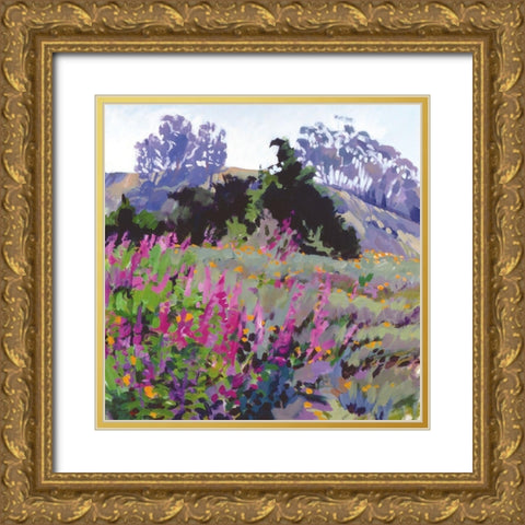 Spring Haze, Eucalyptus on the Ridge Gold Ornate Wood Framed Art Print with Double Matting by Burtt, Marcia
