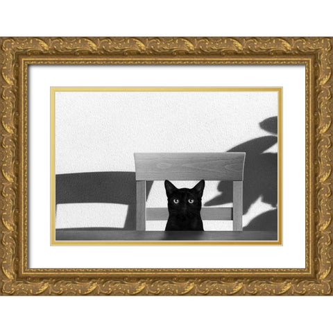 Where Is My Coffee? Gold Ornate Wood Framed Art Print with Double Matting by Bertelli, Jon