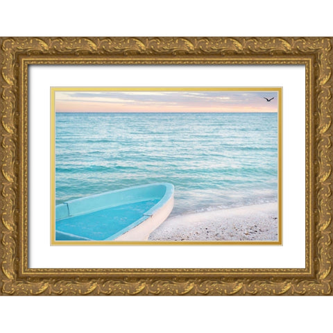 Solo Flight Gold Ornate Wood Framed Art Print with Double Matting by Bertelli, Jon