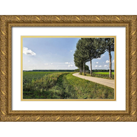 The Road Ahead Gold Ornate Wood Framed Art Print with Double Matting by Burdick, Chuck