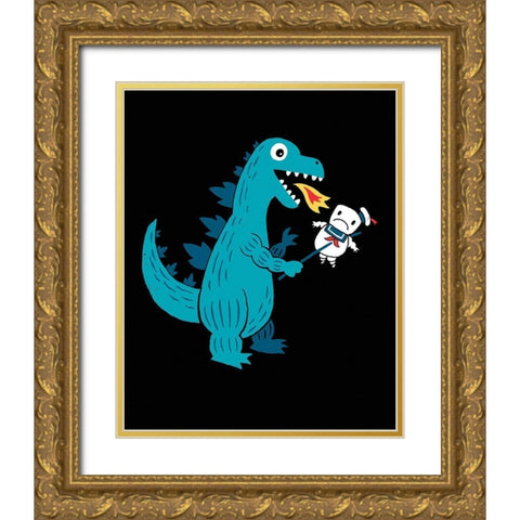 Everyone Loves Marshmallows Gold Ornate Wood Framed Art Print with Double Matting by Buxton, Michael