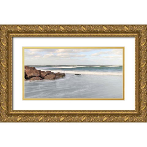 Florida Gulf Coast Gold Ornate Wood Framed Art Print with Double Matting by Bell, Nicholas