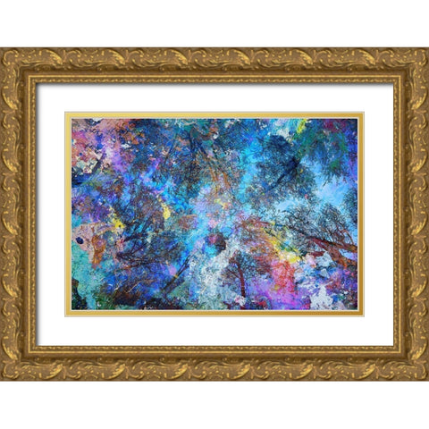 Dreaming up to the Trees Gold Ornate Wood Framed Art Print with Double Matting by Broom, Michael