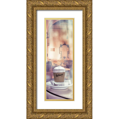 Caffe Macchiato Lucca #2 Gold Ornate Wood Framed Art Print with Double Matting by Blaustein, Alan