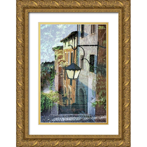 Montalcino Lampione #1 Gold Ornate Wood Framed Art Print with Double Matting by Blaustein, Alan