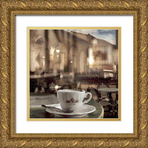 Montepulciano Caffe #1 Gold Ornate Wood Framed Art Print with Double Matting by Blaustein, Alan