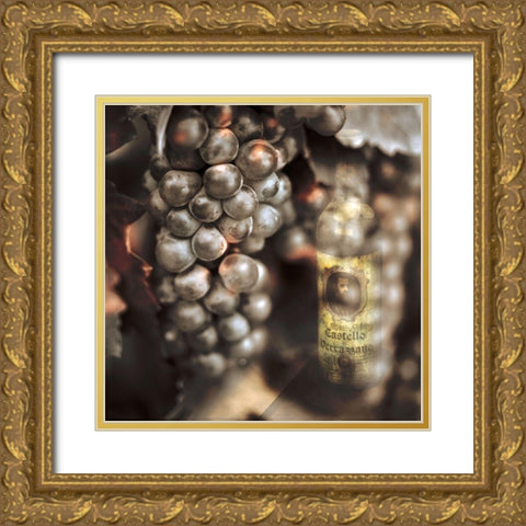 Tuscan Caffe #3 Gold Ornate Wood Framed Art Print with Double Matting by Blaustein, Alan
