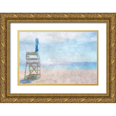 Off Duty Gold Ornate Wood Framed Art Print with Double Matting by Bay, Noah