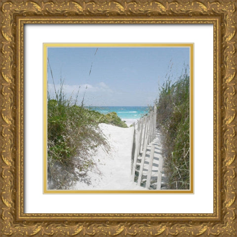 To the Sea Gold Ornate Wood Framed Art Print with Double Matting by Bay, Noah