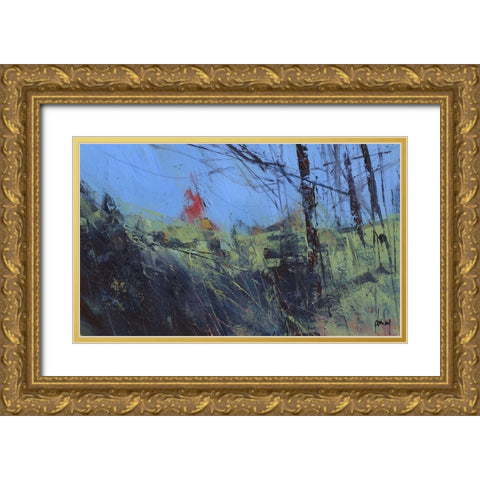 Hillside Clearing Gold Ornate Wood Framed Art Print with Double Matting by Bailey, Paul