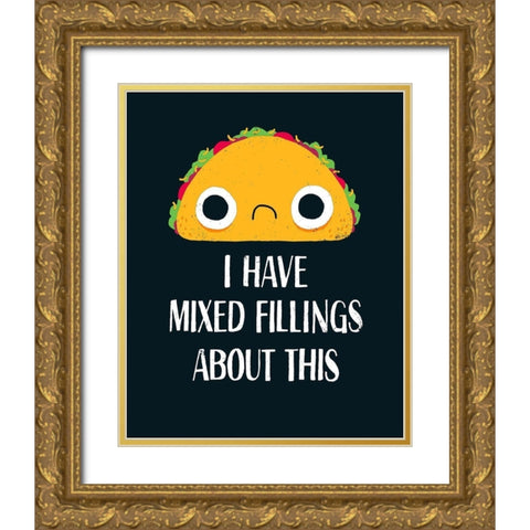 Mixed Fillings Gold Ornate Wood Framed Art Print with Double Matting by Buxton, Michael