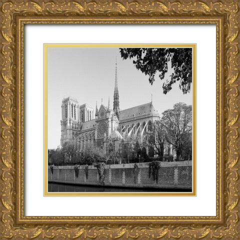 Our Lady of Paris Gold Ornate Wood Framed Art Print with Double Matting by Blaustein, Alan