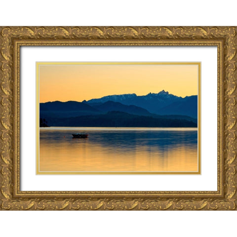 Golden Glow Gold Ornate Wood Framed Art Print with Double Matting by Burdick, Chuck