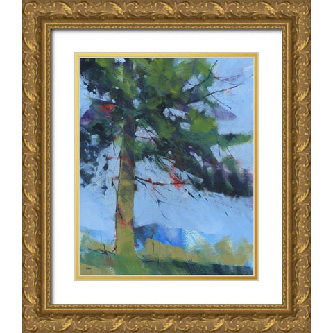 Gilfach Pine Gold Ornate Wood Framed Art Print with Double Matting by Bailey, Paul