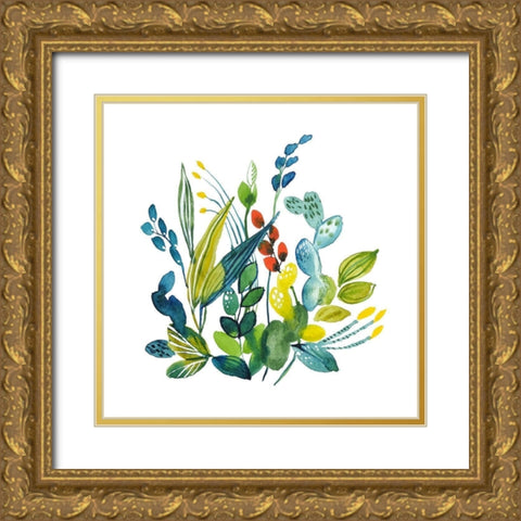 English Garden 2 Gold Ornate Wood Framed Art Print with Double Matting by Binkin, Lesia