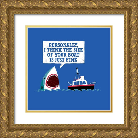 Polite Jaws Gold Ornate Wood Framed Art Print with Double Matting by Buxton, Michael