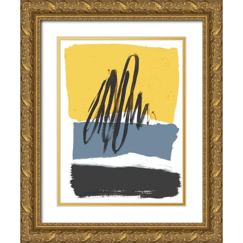 Every Which Way No. 1 Gold Ornate Wood Framed Art Print with Double Matting by Baker, Bronwyn