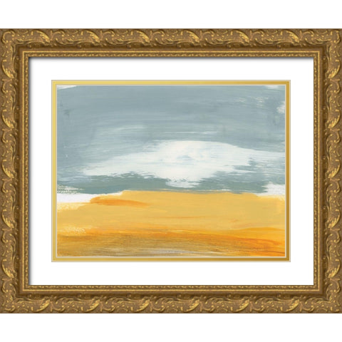 Winter Desert Gold Ornate Wood Framed Art Print with Double Matting by Baker, Bronwyn