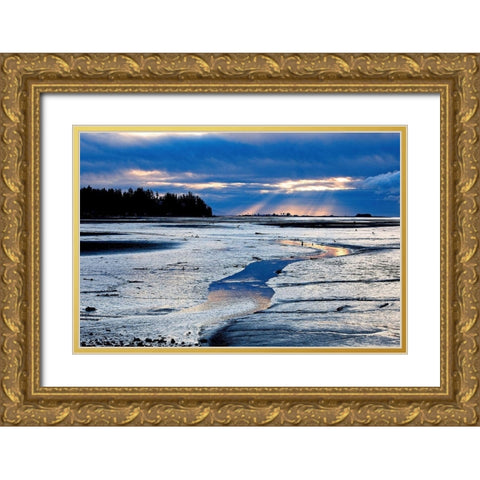 Reflections Along The Way Gold Ornate Wood Framed Art Print with Double Matting by Burdick, Chuck