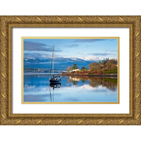 Stillness Gold Ornate Wood Framed Art Print with Double Matting by Burdick, Chuck