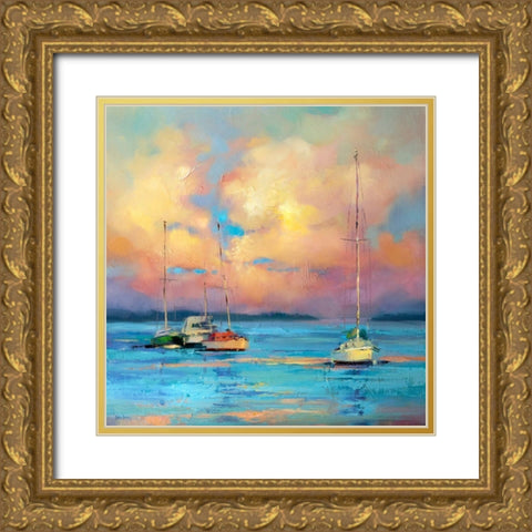 After The Sailing Day Gold Ornate Wood Framed Art Print with Double Matting by Bruniany, Kasia