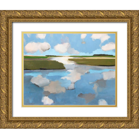 A Dutch Day Gold Ornate Wood Framed Art Print with Double Matting by Burggraaf, Stella