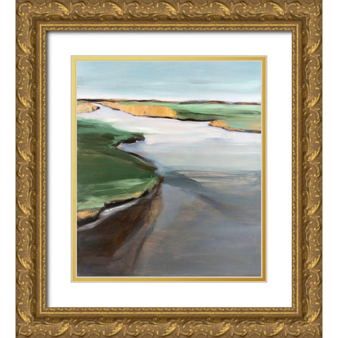 Winter Light Gold Ornate Wood Framed Art Print with Double Matting by Burggraaf, Stella