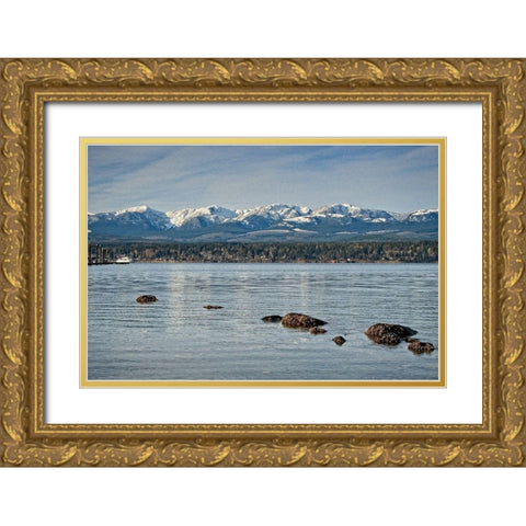 Rocky Road Gold Ornate Wood Framed Art Print with Double Matting by Burdick, Chuck