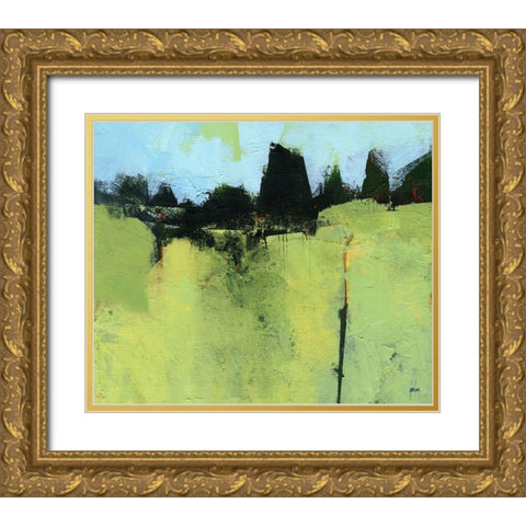 Green Fold Gold Ornate Wood Framed Art Print with Double Matting by Bailey, Paul