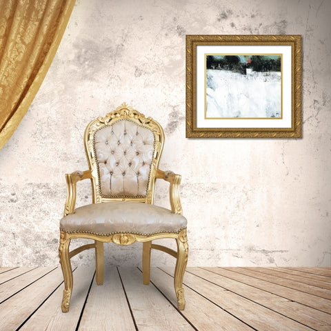 White Void Gold Ornate Wood Framed Art Print with Double Matting by Bailey, Paul